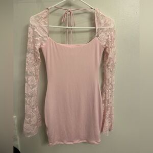 Lucy in the sky woman's medium pink mini party dress size medium